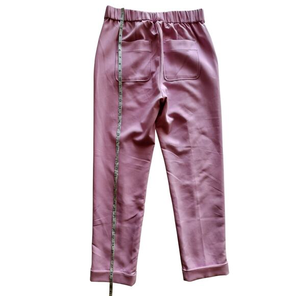 Anthropologie Maeve Women's Pink Lilac Straight Leg Seamed Trousers Pants Size 4 - Picture 10 of 13